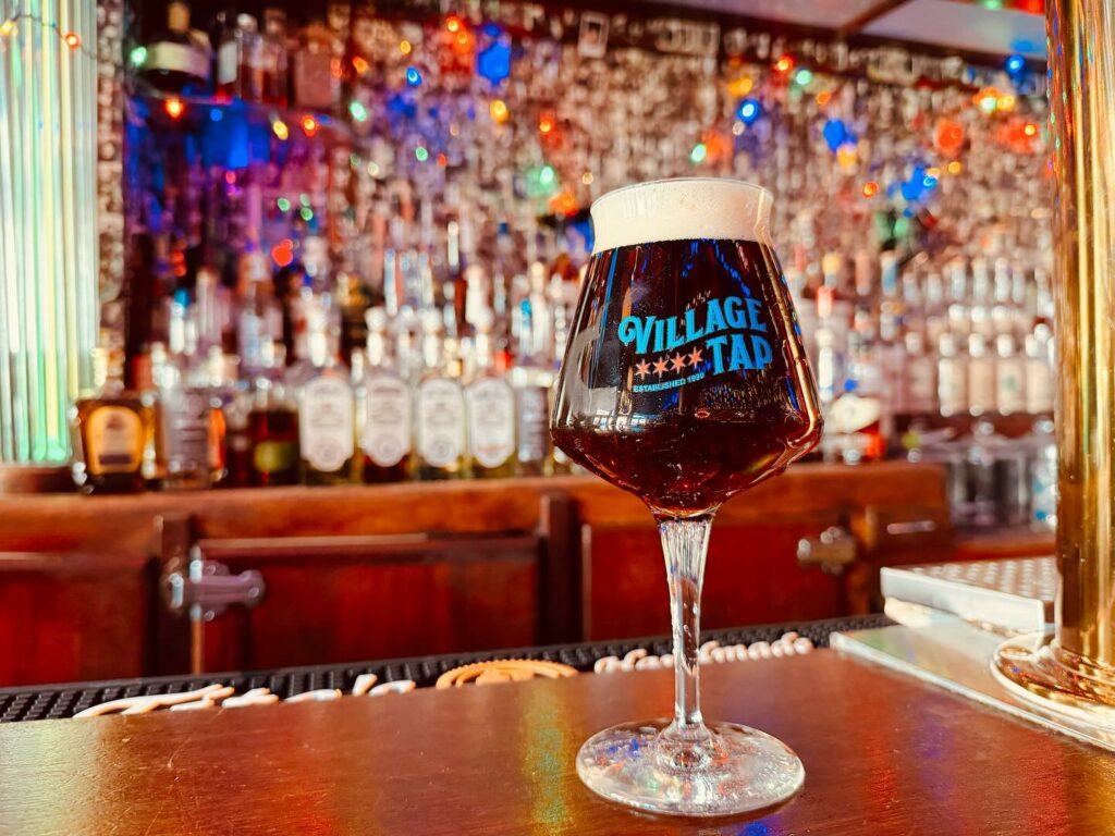 Village Tap - beer on bar - Illinois Brewing