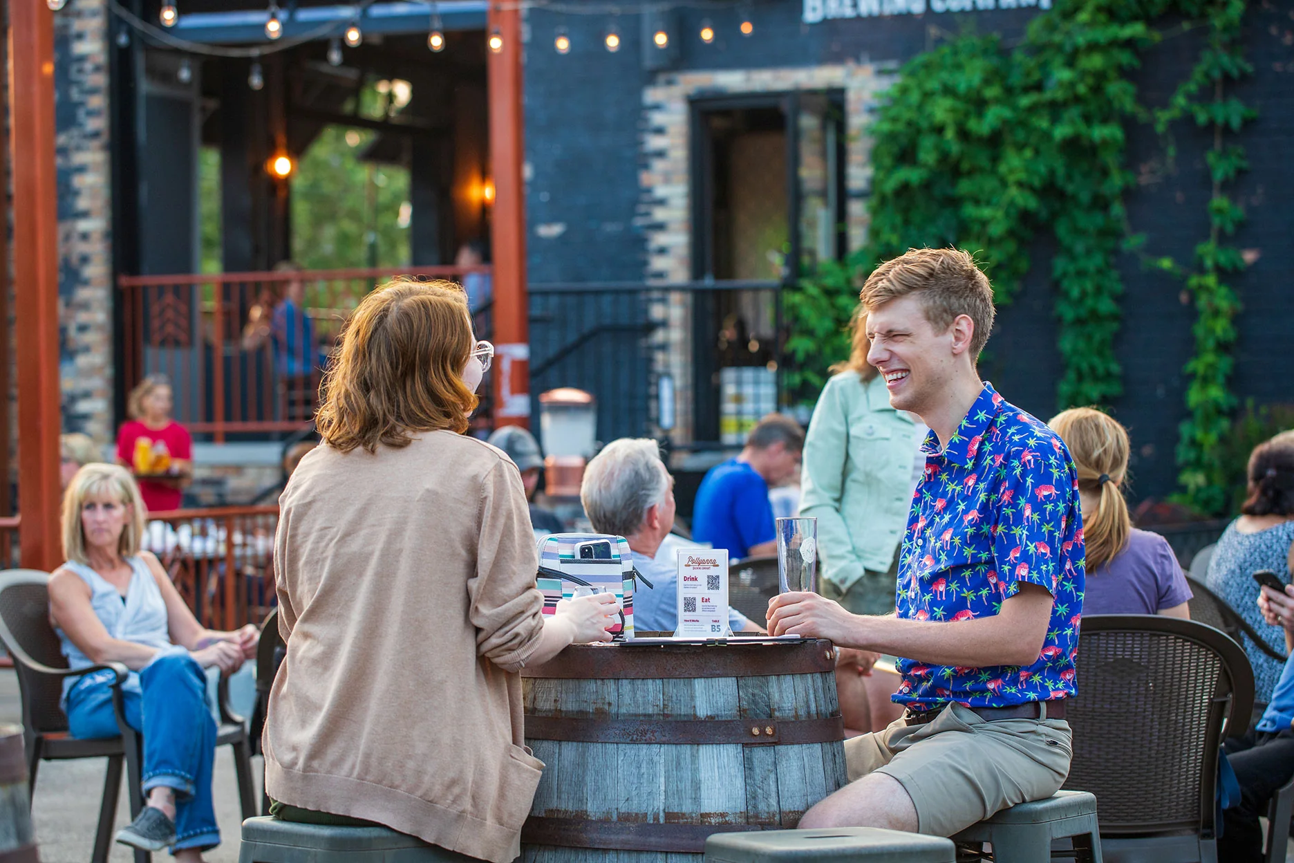 St Charles Brew Tour - Pollyanna patio - Illinois Brewing