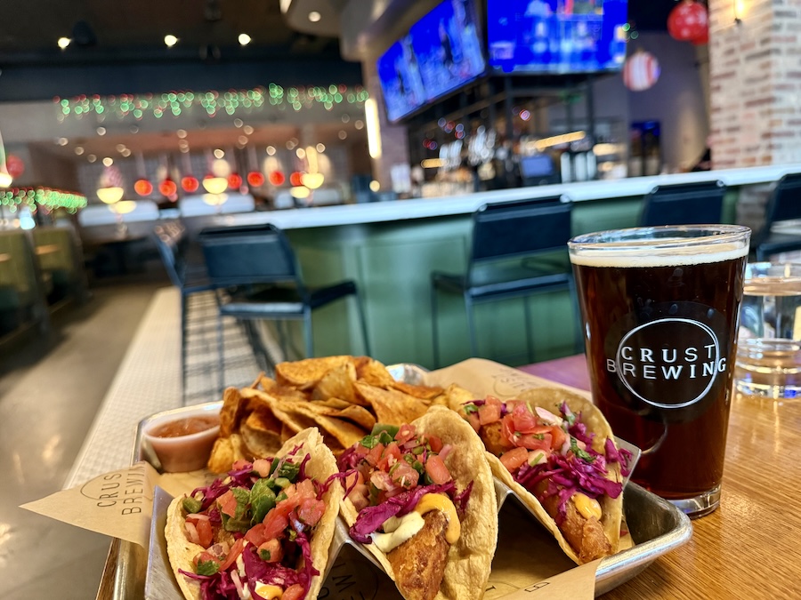 Crust Brewing fish tacos - horizontal - Illinois Brewing