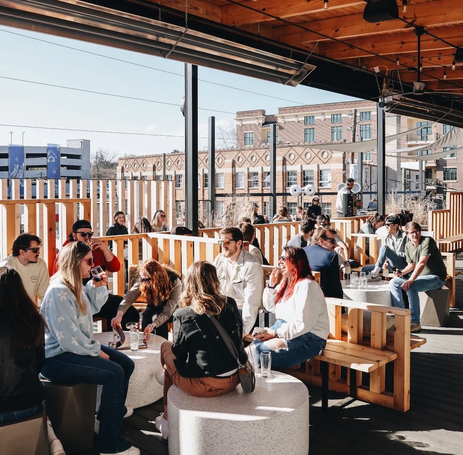 Burian Beer Co patio - Illinois Brewing